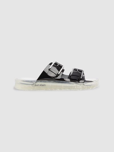 Calvin Klein Cipők HU185082 | Calvin Klein Bőr Női Szandál Fekete